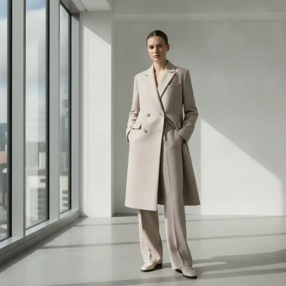 Women's tailored coat and trousers